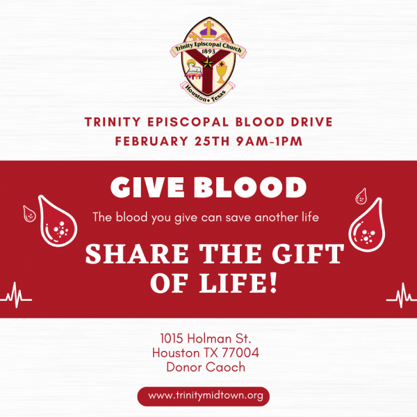 Blood Drive is This Sunday at Trinity